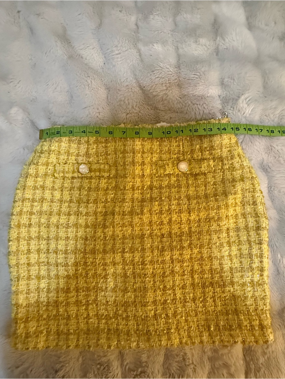 L'ATISTE Yellow Tweed Two-Piece Skirt Set - Picture 10 of 12